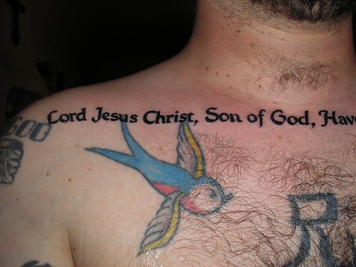 prayer tattoo. Jesus Prayer Tattoo - Left