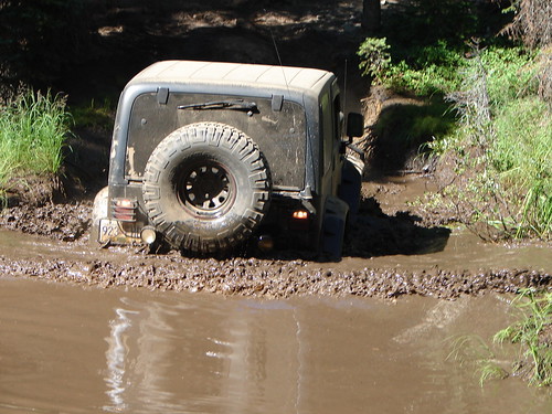 car in mud