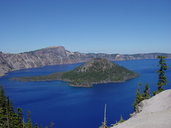 Crater lake with Wizard Island