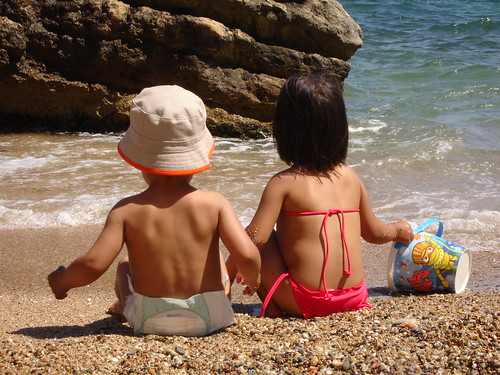 Enfants sur la plage - L'Escala