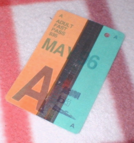 Muni bus pass from May, 1996