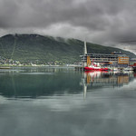 Tromsø Harbour, an overcast and rainy day (HDR)