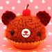 Amigurumi Cupcake bear with cherry on top