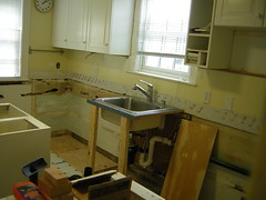 Kitchen demo - base cabinets gone