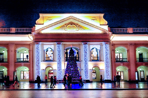 Christmas Illumination on Gostinniy Dvor Shopping Centre. Nevsky Prospect. Saint-Petersburg ©  Andrey Korchagin
