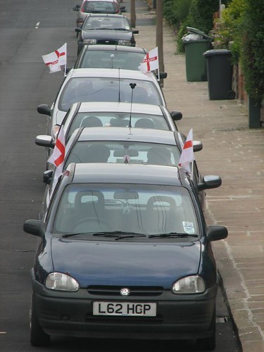 England Car Flags Leeds