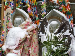 Snowy Jizo Statues
