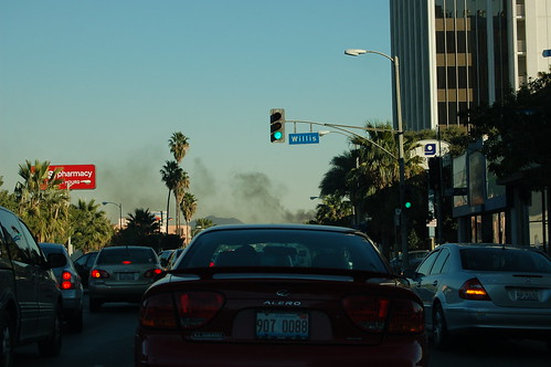 Smoke Rises Above Ventura Blvd.