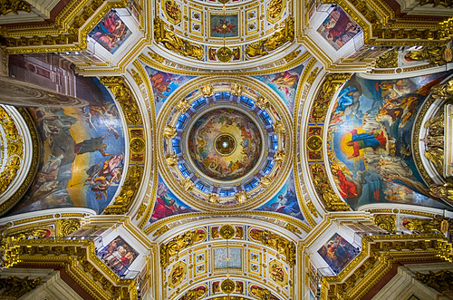 The Dome and Naves of St. Isaac Cathedral. Saint-Petersburg. ©  Andrey Korchagin