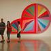 Colorful Spiral Art & Three Museumgoers