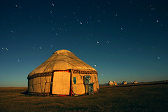 Yurt in Moonlight, Kyrgyzstan by dwrawlinson, on Flickr