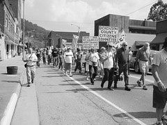 Residents of Appalachia, VA, held a march in response to the death of Jeremy Davidson, a three-year old boy who was killed in his sleep when a boulder from a mining operation crashed through the roof of his home.