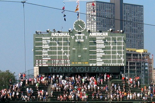 Chicago: Wrigley Field - Scoreboard by wallyg