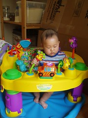 Playing in my exersaucer