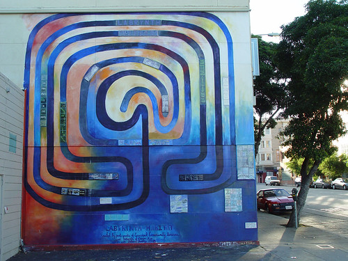 Labyrinth Habitat mural by Johanna Poehig;  