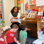 A student teaching preschoolers