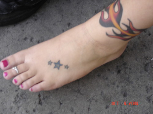 star tattoo on the foot