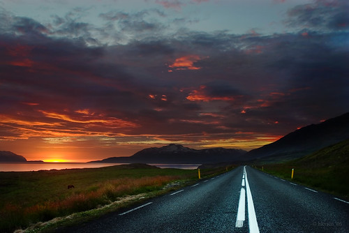 sunset road by hkvam.