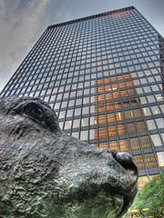 One of Joe Fafard's cows from the TD Centre. Flickr photo by kevbo1983.