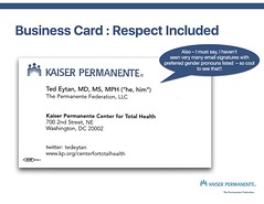 Ted Eytan MD Business Card with Pronouns