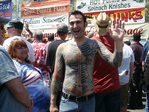 tattooed guy. Happy Tattooed Guy