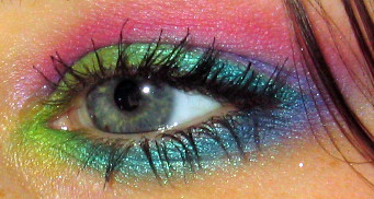 Rainbow eyeshadow design