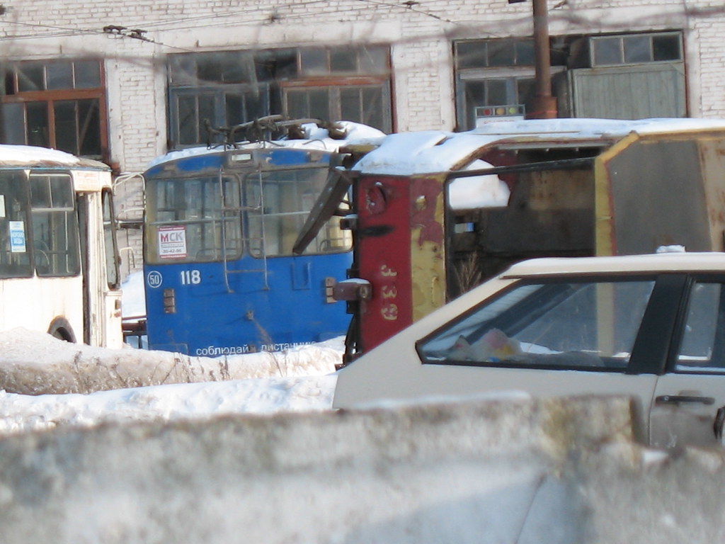 : Tula trolleybus 118 -682-012 [0] built in 1990, withdrawn in 2006. Stay in tram depot