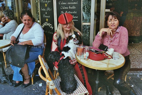 Three Parisians at cafee