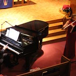 Flute and piano performance.