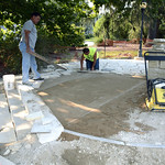 August 27 - Flagstones being placed
