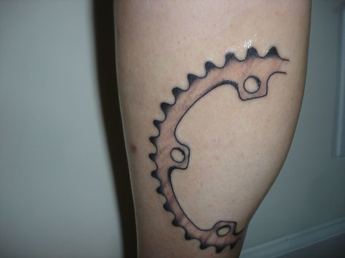 bicycle tattoo. Chainring Tattoo by