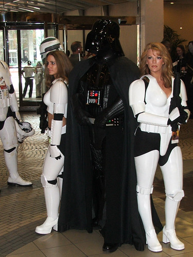 Darth Vader with sexy women