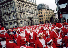 Crowd of Santa
