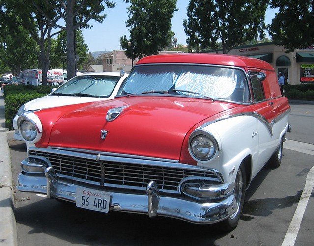 red white ford vista courier