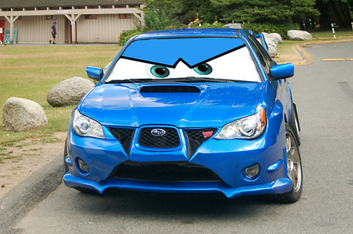 Super Blue Subaru