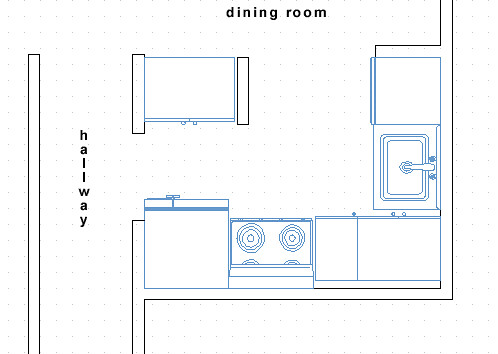 The basic plans of our small kitchen