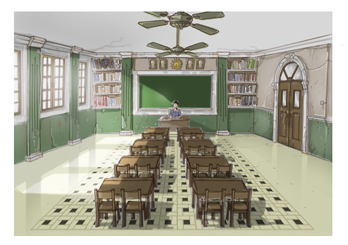 Set design-classroom