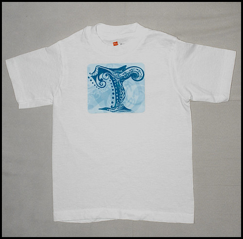 Swirly "T" shirt with Samoan Tattoo 