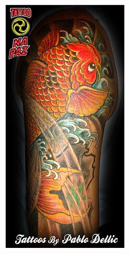 Tatuagem de Carpa do Erlen ,koi cover up Tattoo by Pablo Dellic