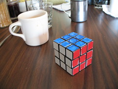 Coffee with Rubik's Cube