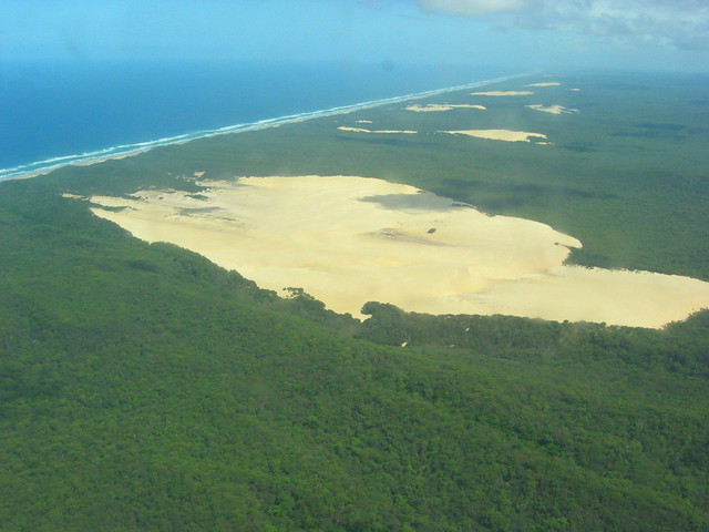 View from our flight over Fraser Island