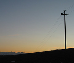 power lines (sunset)