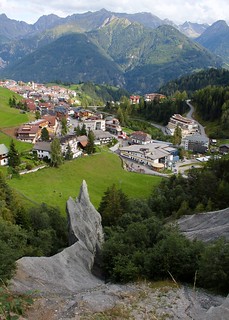 Erdpyramide in Serfaus. Oberinntal. Tirol.