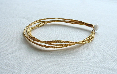 Gold braid bracelet
