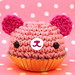 Amigurumi Pink cupcake bear
