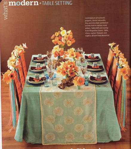  must have come from a magazine but Iove the orange and light blue mix