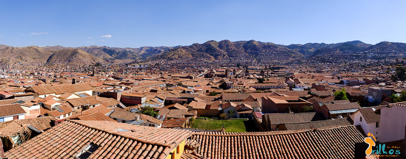 Panorâmica de Cusco, vista do pitoresco bairro de San Blas