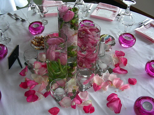 Centerpieces Tracy Hunter Tags pink wedding roses flower orchids tulips 