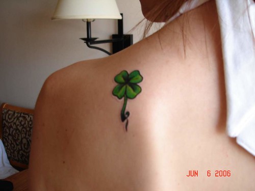  this four leaf clover tattoo.