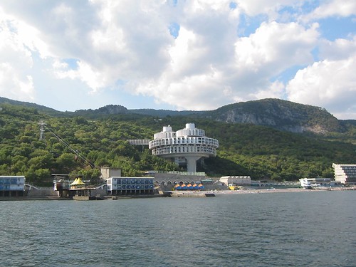 Hotel "Druzhba" near Yalta. Bizarre look and architecture.